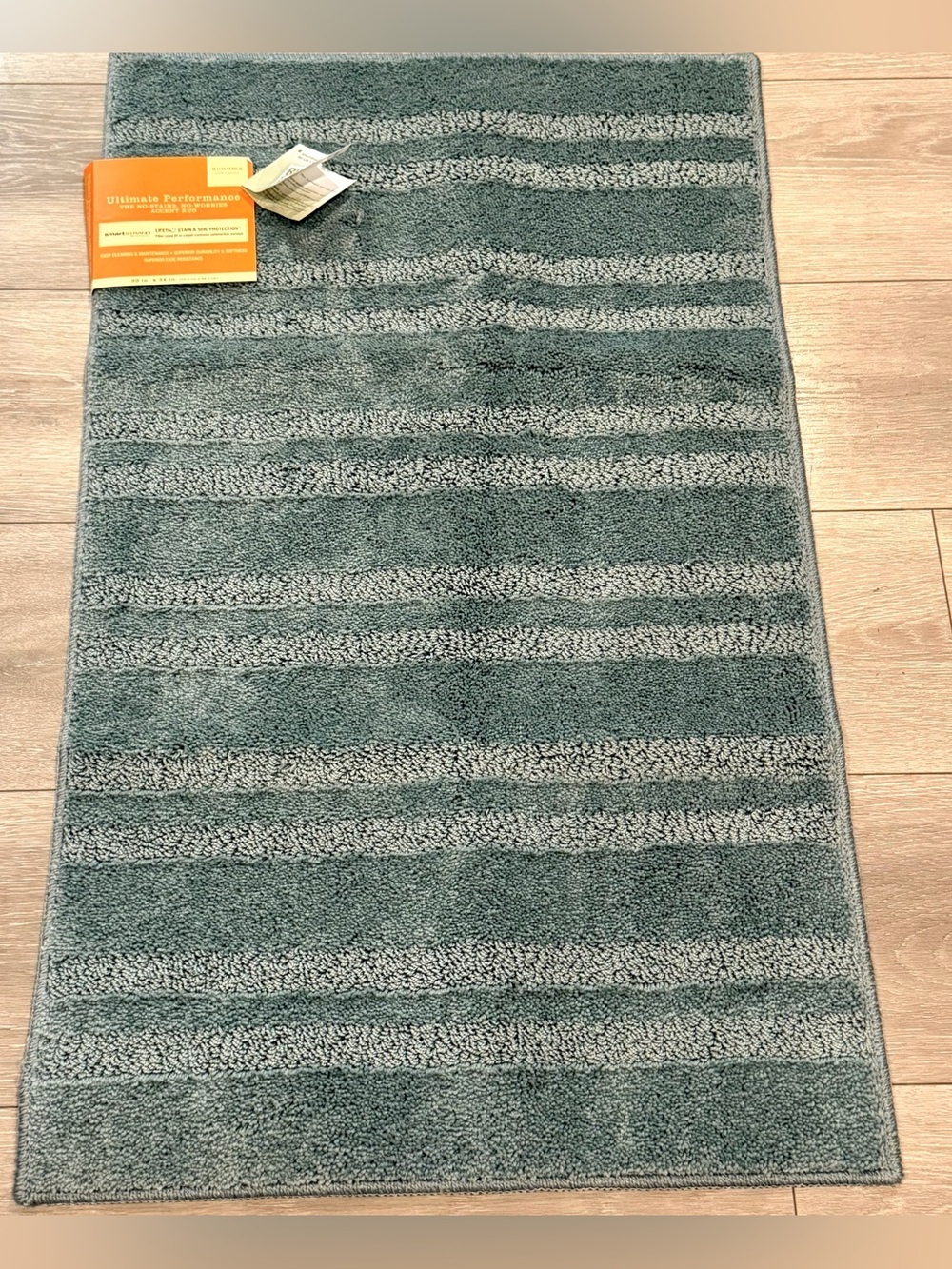 NEW Sonoma SmartStrand Bath Rug 20x34 Storm Blue Plush Accent Rug Anti-Stain - Picture 4 of 9